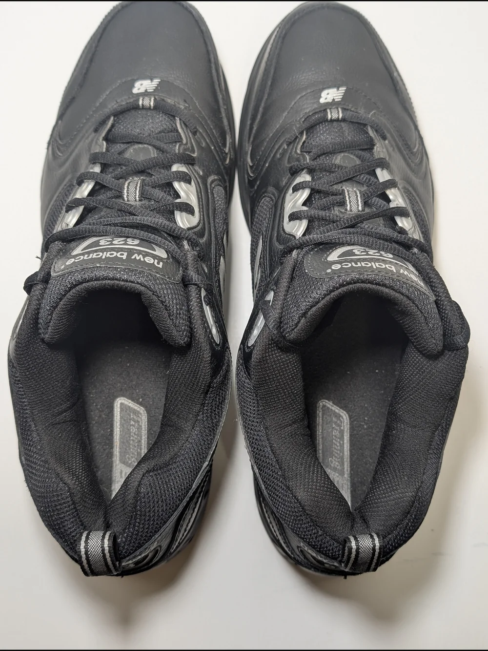 New Balance 623 Men Black Leather Shoes Size 15 D
